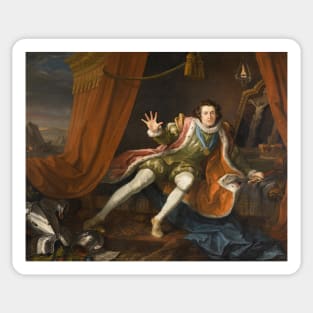 David Garrick as Richard III by William Hogarth Sticker